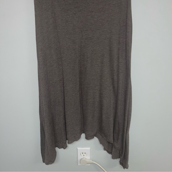Eileen Fisher Dress Women's Size Small Dark Taupe Cowl‎ Neck Asymmetrical Silk - Picture 4 of 7